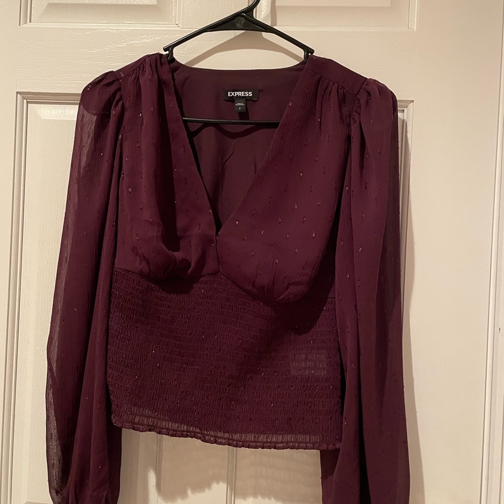 Express plum blouse New without tags